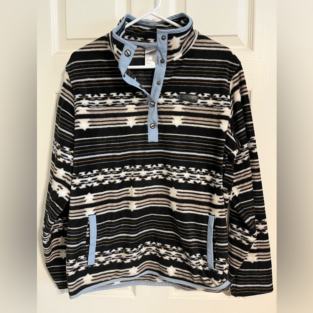 Women’s Cinch  Black and White Patterned Sweater